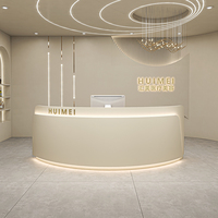 Comptoir de réception multi-usages en MDF pour salon de beauté, magasin de vêtements, clinique dentaire, bar, salle de danse, hôtel, salle de sport