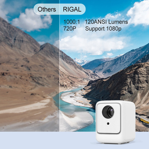 Rigal B1 Máy chiếu nhỏ bỏ túi 120ANSI Lumens phù hợp cho màn hình 120inch Mini Movie HD <span class=keywords><strong>LCD</strong></span> LED chơi game Máy chiếu di động - Product Image 3