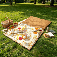 Tapis de pique-nique pliable pour l'extérieur, doublure intérieure imprimée, tapis de camping imperméable personnalisable