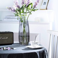Vase en verre transparent de style nordique, centre de table minimaliste, vase à fleurs pour la décoration de la maison et de l'hôtel