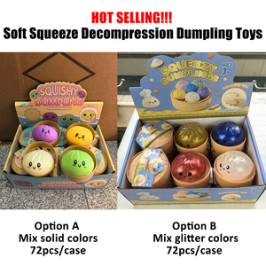 Hot Sale USA Warehouse Soft TPR PP Squeeze Decompression Dough Glitter Dumpling <b>Squishy</b> Mystery Box,squeeze Dumpling Stress Ball - Product Image 6