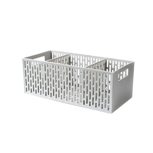Plastic Storage Baskets Rectangle Cream Color No Lid Desktop Storage Box Kitchen Fruit Vegetable Organizer - Product Image 5