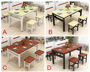 Bữa Sáng Ăn Nhẹ Nhà Hàng Kết Hợp Bàn Và Ghế Căng Tin Mì Nhà Hàng Đơn Giản Thức Ăn Nhanh Bảng Cửa Hàng Thịt Nướng - Product Image 3