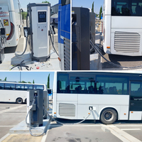 EVTAURUS JT40-C-26.7.20 Nouveau chargeur de véhicules électriques commercial CCS GBT Chademo 80-240KW IP54 380V DC avec équilibrage dynamique de la charge