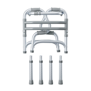 Andador de rehabilitación de aleación de aluminio telescópico plegable, andador para ancianos discapacitados, ayuda para caminar, andadores auxiliares para ancianos - Product Image 2