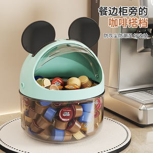 Cartoon Snack Storage <b>Box</b> Round With Lid <b>Red</b> And Blue Food Container Desktop Organizer - Product Image 4