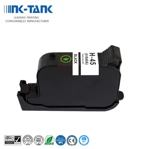 INK-TANK 45 51645A 51645 45si 45a Premium siyah yeniden üretilmiş mürekkep kartuşu Cartucho için HP45 HP Deskjet 710c 830c yazıcı