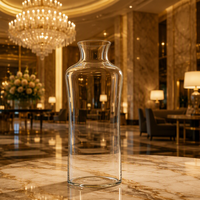 Carafe à vin en verre minimaliste moderne, carafe en cristal sans plomb avec embouchure évasée pour la maison, le bar, le restaurant, vente en gros