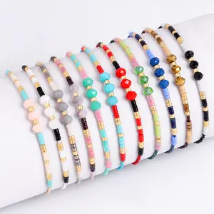 2020 Simple Style Boho Handmade Miyuki SEED Perlen Mode Freundschaft Kristall Frauen geknotete Wachs schnur Armbänder