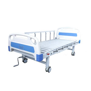 Tempat Tidur Rumah Sakit Manual Biru dengan Satu Engkol, Bahan Besi ABS, Furnitur <span class=keywords><strong>Stretcher</strong></span> Manual, Garansi Bersertifikat ISO 3 Tahun, Tempat Tidur Perawatan - Product Image 1
