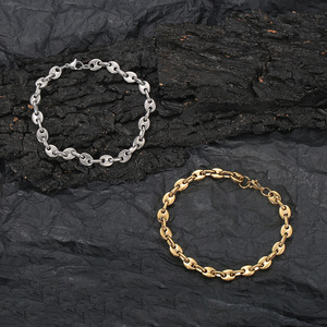 Pig Nose Chain Women's Hip Hop Jewelry 7mm Coffee Bean <b>Anklet</b>, Women's <b>Anklet</b> - Product Image 2