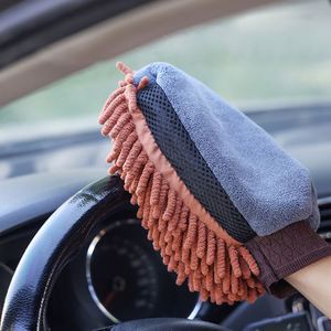 Microfiber Mitt Soft Anti-Scratch Chenille With Wax Detailing <b>Brush</b> Multifunctional Thick Cleaning Glove Car Wash - Product Image 4