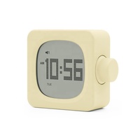 MEJOR estilo simple forma cúbica LED luz trasera reloj despertador de mesa digital