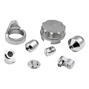 مخصص CNC تحول طحن موصلات الألومنيوم الفولاذ المقاوم للصدأ لوحات تصاعد الخيوط الميكانيكية غطاء مقبض أجزاء اتصال - Product Image 1