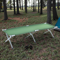 Lit de camp pliable en alliage d'aluminium ultra léger moderne ultra large Lit de camping tactique d'extérieur Lit de plage en métal pliable pour chambre à coucher