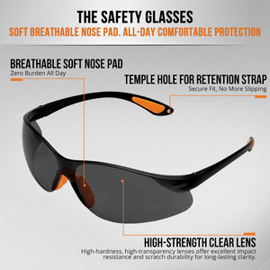 Lunettes de sécurité KSEIBI ALAIR, verres anti-rayures et anti-buée, protection UV400, 4 styles disponibles - Product Image 2