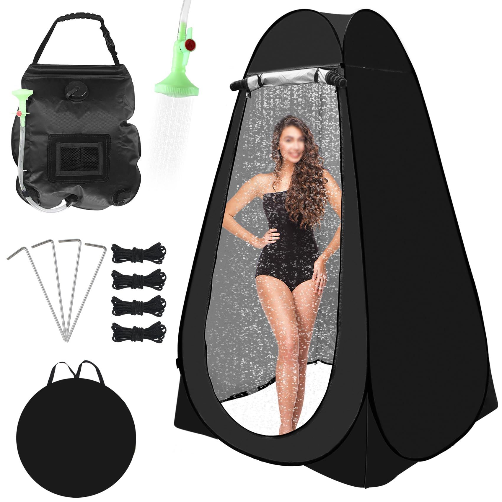 avec sac de douche solaire