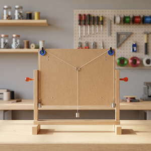 Modèle d'appareil de force parallélographique CISCO CISCO-1660 avec cadre en bois et système de poulies en carton pour l'enseignement médical et scientifique - Product Image 2