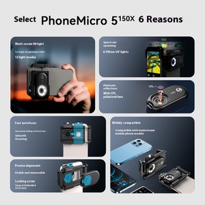 Pour le métal téléphone portable lentille demi-cercle LED violet bois Grain Circuit pour bijoux tir 150x CPL Microscopique <span class=keywords><strong>iPhone</strong></span> - Product Image 3