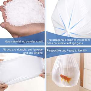 Kleine Mülls äcke 1,2 Gallonen-5 Liter Abfall korb Mülls äcke Badezimmer Mülls äcke für Toilette, Büro, 120 Stück, Weiß - Product Image 3