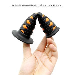 Poignées de guidon de moto en caoutchouc cylindriques noires pour cruisers, numéro de pièce de rechange SX 062, matériau en caoutchouc imperméable - Product Image 3