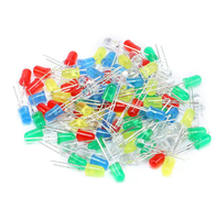 Kit de composants de diodes LED XLW 5MM, rouge, vert, jaune, bleu et blanc, 20 pièces de chaque couleur, 100 pièces au total
