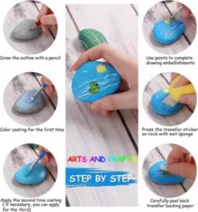 Her şey dahil karanlıkta kızdırma kaya boyama seti DIY çizim oyuncaklar çocuklar için sanat malzemeleri boya ve kaya sanatı için - Product Image 6