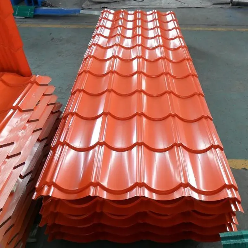 La migliore vendita ppgi lamiera ondulata materiale rivestito in metallo tegola colore lamiera d'acciaio per tetti