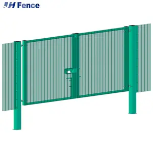 Revestido Border Green Garden Wire Mesh Fence 8FT Wire Mesh Fence Arame Arched Mesh Fence