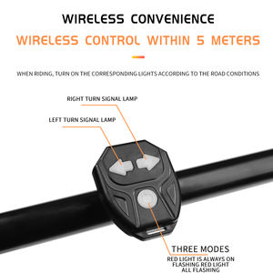 Lampu sein sepeda pintar, saklar Remote nirkabel dengan Alarm - Product Image 2