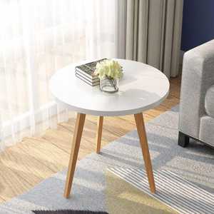 Modern Two Tier Wooden Coffee <b>Table</b> Round Black Iron Wire Side <b>Table</b> Living Room Furniture Storage Durable Compact <b>Space</b> <b>Saving</b> - Product Image 2