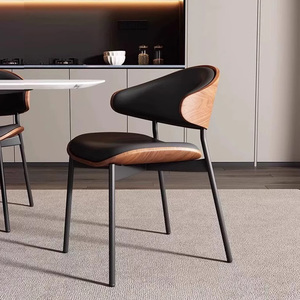 Lujosas Sillas de Comedor Nórdicas Modernas de Cuero para Mesas de Comedor Modernas para Salas de Estar, Oficinas en Casa y Cocinas - Product Image 1