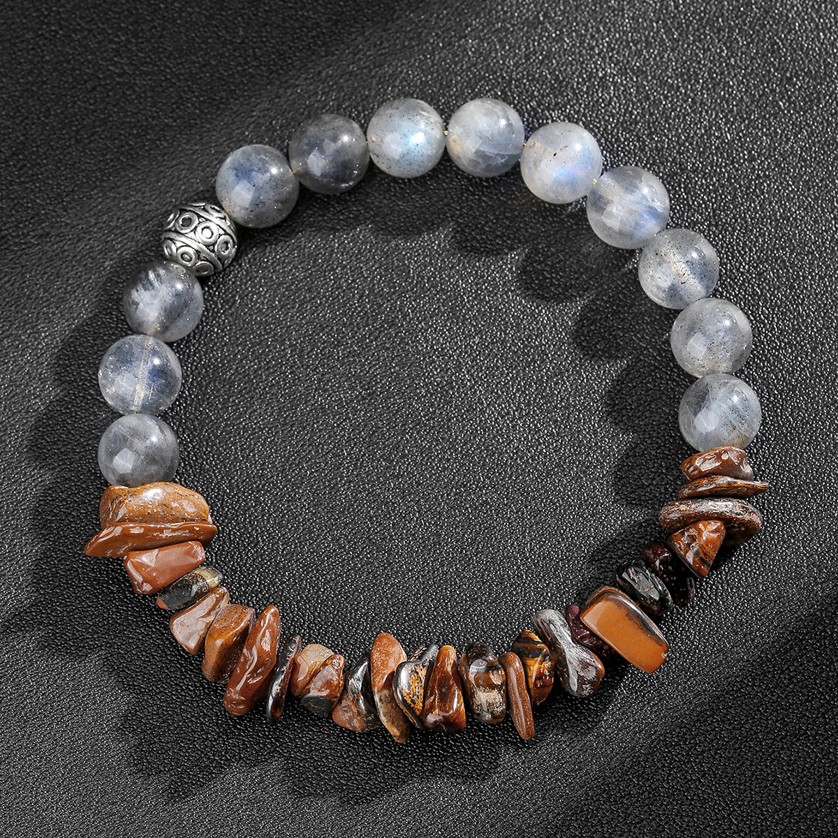 Clair de lune gris + oeil de tigre