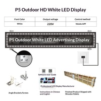 Letrero LED para Exteriores a Todo Color, Pantalla Publicitaria con Texto Desplazable, Montado en Pared, P5, Subtítulos a Color, Transfronterizo
