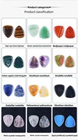 Cross-border Natural Crystal Triangular Guitar Pick for Electric Bassist Sweeping String Instrument Playing Jade Agate Gift Made