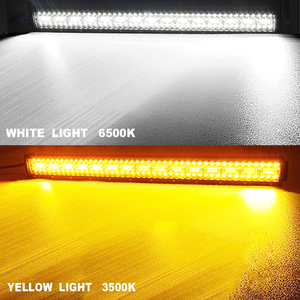 E-Mark und DOT Approved Amber und White Zweifarbige <span class=keywords><strong>LED</strong></span>-Licht leiste Gerade 22 Zoll 32 Zoll 42 Zoll 52 Zoll 3 Reihen Barra <span class=keywords><strong>LED</strong></span>-Licht