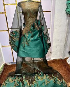 2025 di alta qualità <span class=keywords><strong>in</strong></span> poliestere <span class=keywords><strong>Organza</strong></span> africana Jacquard broccato tessuto per le donne bel vestito - Product Image 4