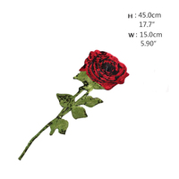 Broderie Rose Applique Fer sur Vêtements Accessoires 3D Sequin Fleur Patch
