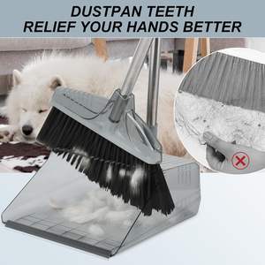 Wholesale Stainless Steel <b>Broom</b> Set for Household Cleaning Floor Cleaning <b>Broom</b> and <b>Dustpan</b> Combination - Product Image 3