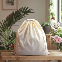 Offre Spéciale grand sac à poussière en coton lin motif personnalisé sac à dos réutilisable pochette en mousseline pour l'emballage chaussures de stockage vêtements