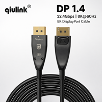 Câble Fibre Optique Flexible et Fin DP 1.4 Longue Portée pour Vidéo 8K, Moniteur, Projecteur, Jeux