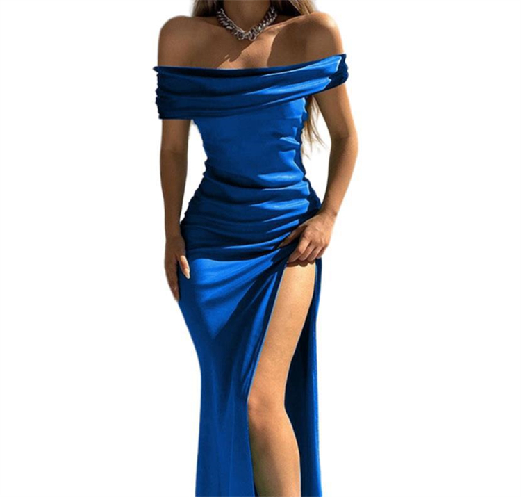 latest dinner dresses for ladies Stunning Women Evening Dress Burgundy A Line Criss Cross Lycra Spandex