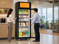 Distributeur automatique intelligent pour réfrigérateurs WMZLD-AI avec logiciel Cloud, alerte de date d'expiration Happy Hour, sous-compte, OEM