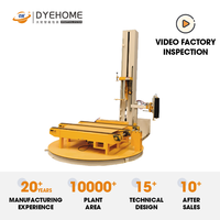 Machine d'emballage automatique de palettes à grande vitesse avec système de convoyeur à rouleaux pour film étirable CE