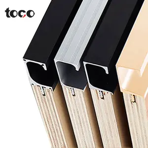 Toco-tiradores ocultos de Metal para muebles, accesorios de Metal para cocinas, gabinetes de perfil, borde extraíble G