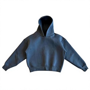 Sudadera con Capucha Corta para Hombre, de Forro Polar, con Cierre, Color Sólido, Tejida, Corte Regular, Informal, Transpirable, Ecológica, para Invierno - Product Image 1