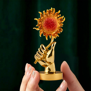 Adorno de Latón con Forma de Girasol para Escritorio, Regalo de Graduación para Estudiantes - Product Image 1