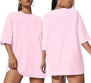 Alta calidad peso pesado de gran tamaño Drop Shoulder Top logotipo impreso personalizado entrenamiento gimnasio mujeres <span class=keywords><strong>Camisetas</strong></span> Tallas grandes - Product Image 4