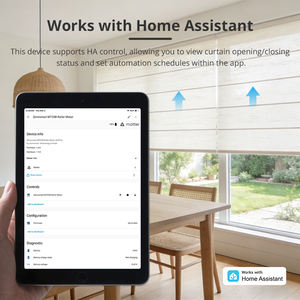 Moteur de store enrouleur intelligent Zemismart Matter Thread avec batterie intégrée, compatible HomeKit, <span class=keywords><strong>Google</strong></span> Home, Alexa, HA - Product Image 3