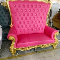 Offre Spéciale Salon Meubles De Luxe Royal Canapé Mariage Bébé Rose + or Trône Canapé Chaise Pour Hôtel